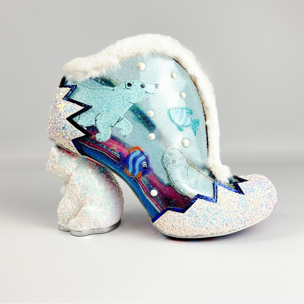 Irregular Choice “Fuzzy McFrosty” Polar Bear Heels – Winter Wonderland Collect